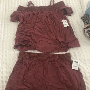 Two piece set mauve pink color